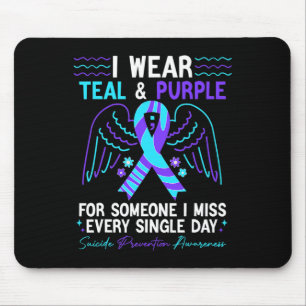 Bekleidung Aquamarin und Lila für die Suizidpräven Mousepad