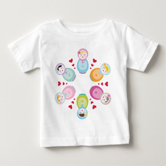 BEKLEIDUNG :: Babushka-Puppen - Mandala Baby T-shirt (Vorderseite)