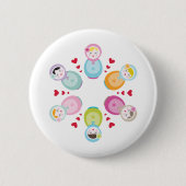 BEKLEIDUNG :: Babushka-Puppen - Mandala Button (Vorderseite)