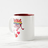 Bekleidung der Mama Zweifarbige Tasse (Vorderseite Links)