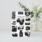 Bekleidung Fotos Vintage Kameras Postkarte (Stehend Vorderseite)