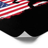Bekleidung für Baseball der amerikanischen Flagge Poster (Ecke)