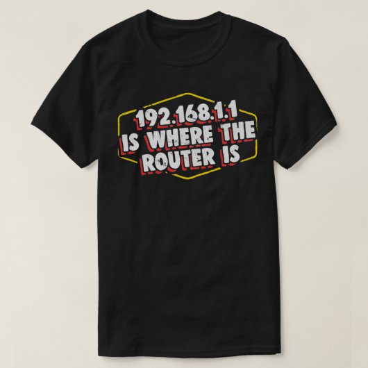 Bekleidung für die Router-Vernetzung T-Shirt (Design vorne)