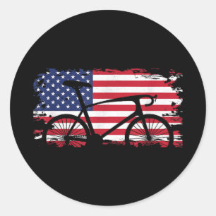 Bekleidung für Fahrradfahrer der amerikanischen Fl Runder Aufkleber