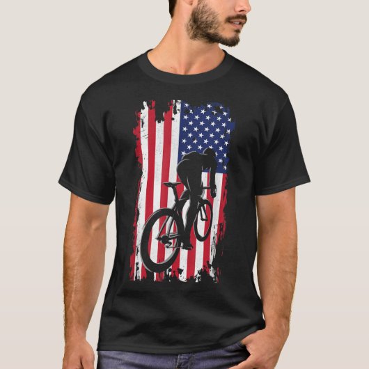 Bekleidung für Fahrradfahrer der amerikanischen Fl T-Shirt (Vorderseite)