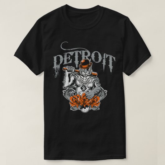 Bekleidung für Männer in Detroit - Gangster Tige T-Shirt (Design vorne)