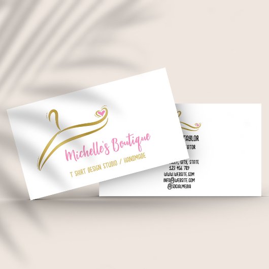 Bekleidung für Shirt Drucksachen Bekleidungsgeschä Visitenkarte