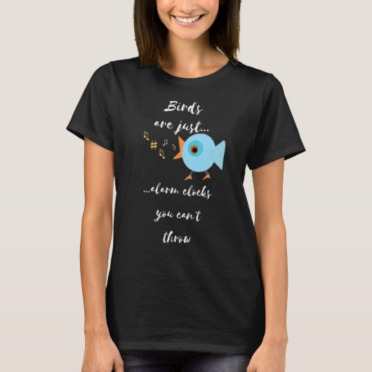 Bekleidung für Vögel Hate Mornings T-Shirt (Vorderseite)