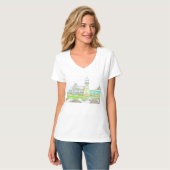 Bekleidung; Leuchtturm 6; Beach Life VNeck T-Shirt (Vorderseite Vollansicht)