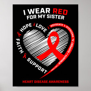 Bekleidung Männer Frauen Schwester Rote Herzkrankh Poster