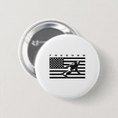 Bekleidung mit amerikanischer Flagge - Snowboarden Button (Vorne & Hinten)