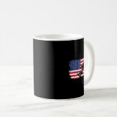 Bekleidung mit amerikanischer Flagge - Snowboarden Kaffeetasse (VorderseiteRechts)