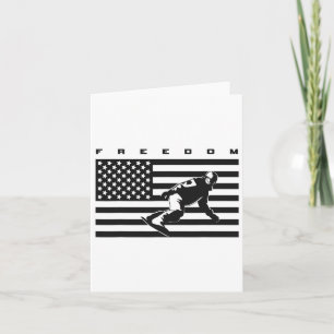 Bekleidung mit amerikanischer Flagge - Snowboarden Karte