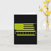 Bekleidung mit amerikanischer Flagge - Snowboarden Karte (Gelbe Blume)