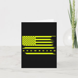 Bekleidung mit amerikanischer Flagge - Snowboarden Karte