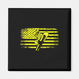 Bekleidung mit amerikanischer Flagge - Snowboarden Magnet