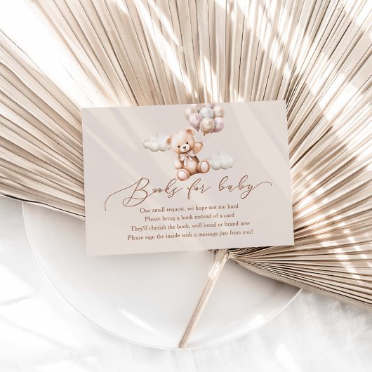 Bekleidung mit Balloons Babydusche Bücher für Baby Begleitkarte