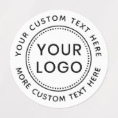 Bekleidung mit eigenem Logo und runder Textil Etiketten (Design 2)