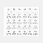 Bekleidung mit Logo und quadratischem Text Etiketten (Blatt)