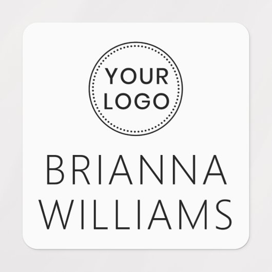 Bekleidung mit Logo und quadratischem Text Etiketten (Design 2)