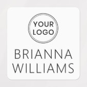 Bekleidung mit Logo und quadratischem Text Etiketten (Design 1)