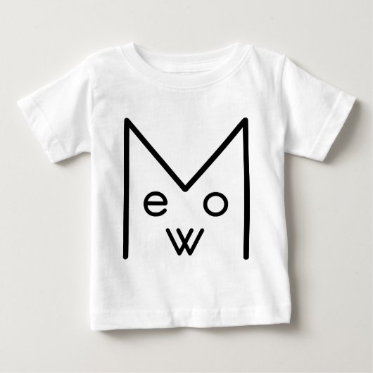Bekleidung mit Meow Design Baby T-shirt (Vorderseite)
