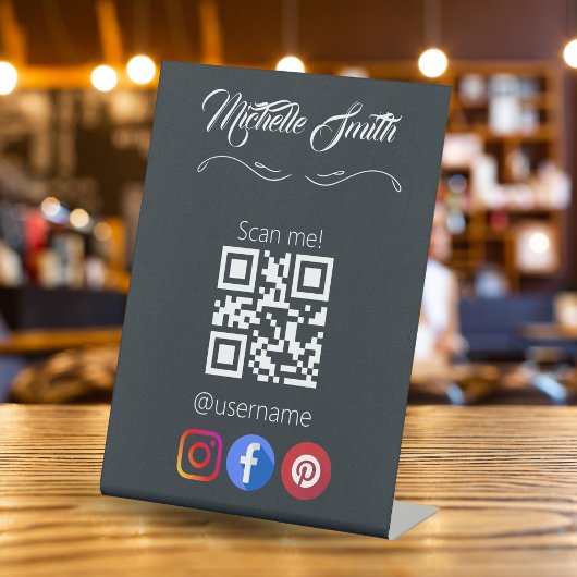 Bekleidung Schwarz-weiß Grau Qr Code Sockelschild