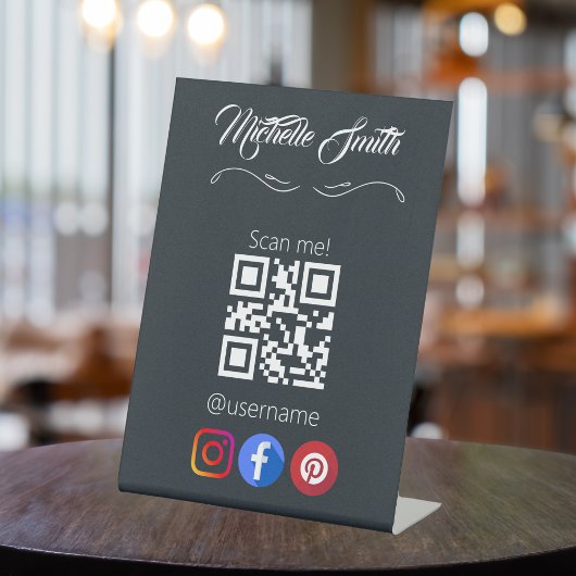 Bekleidung Schwarz-weiß Grau Qr Code Sockelschild