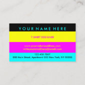 Bekleidung Shirt-Wärmeübertragung speichern Visitenkarte (Rückseite)