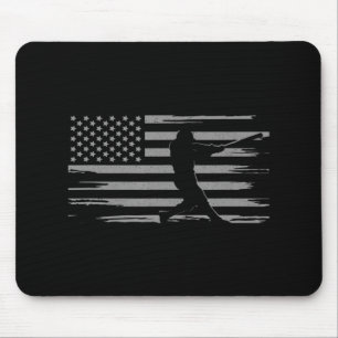 Bekleidung unter amerikanischer Flagge - Baseball Mousepad