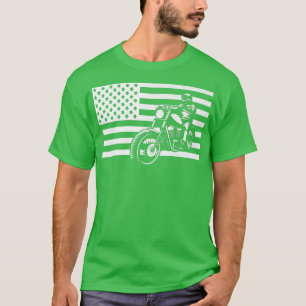 Bekleidung von Motorrädern mit amerikanischer Flag T-Shirt