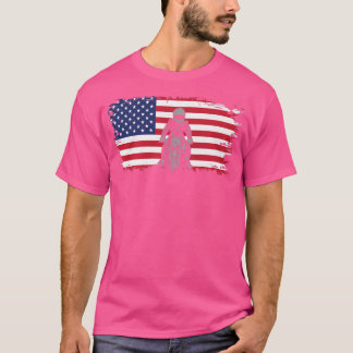Bekleidung von Motorrädern mit amerikanischer Flag T-Shirt