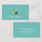 Bekleidungs-Boutique-Logo-Visitenkarte Visitenkarte (Vorne/Hinten)
