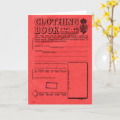 Bekleidungsbuch Karte (Gelbe Blume)