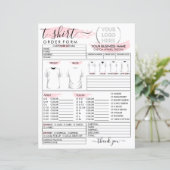 Bekleidungsformular für Bestellungen von Bekleidun (Stehend Vorderseite)