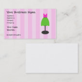 Bekleidungsgeschäft-rosa Visitenkarten Visitenkarte (Vorne/Hinten)
