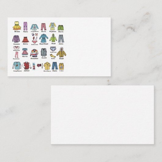 Bekleidungshandel Visitenkarte (Vorne/Hinten)