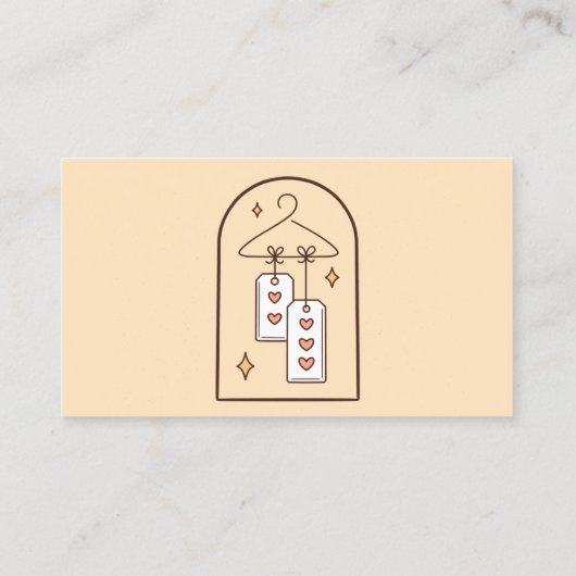 Bekleidungskonsignation Gebrauchtwarengeschäft Visitenkarte (Rückseite)