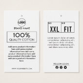 Bekleidungsmarke für das Firmenlogo (Vorne & Hinten)