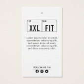 Bekleidungsmarke für das Firmenlogo (Rückseite)