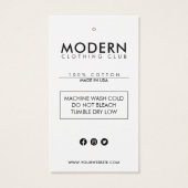 Bekleidungsmarke für das Firmenlogo (Rückseite)