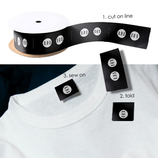 Bekleidungsmarken für benutzerdefinierte Logos auf Satinband