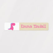 Bekleidungsmarken für Kinder - Girl-Dinosaurier Etiketten (Design 1)