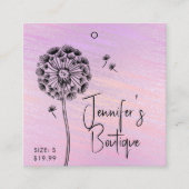 Bekleidungsmarken für kleine Unternehmen - Blumenp Telefonnummerkarte (Vorderseite)