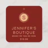Bekleidungsmarken für kleine Unternehmen Burgund B Telefonnummerkarte (Vorderseite)