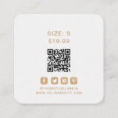 Bekleidungsmarken für kleine Unternehmen Marmor Go Telefonnummerkarte (Rückseite)