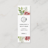 Bekleidungsmarken für kleine Unternehmen Poinsetti Telefonnummerkarte (Vorderseite)