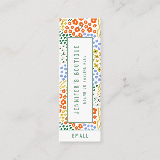 Bekleidungsmarken für kleine Unternehmen Preis-Eti Telefonnummerkarte (Vorderseite)