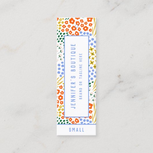 Bekleidungsmarken für kleine Unternehmen Preis-Eti Telefonnummerkarte (Vorderseite)