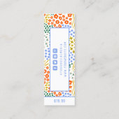 Bekleidungsmarken für kleine Unternehmen Preis-Eti Telefonnummerkarte (Rückseite)